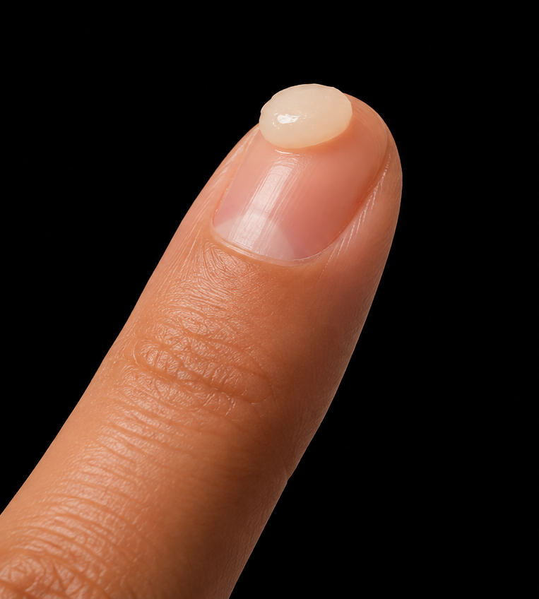 Thin, even layer of AUREX balm
